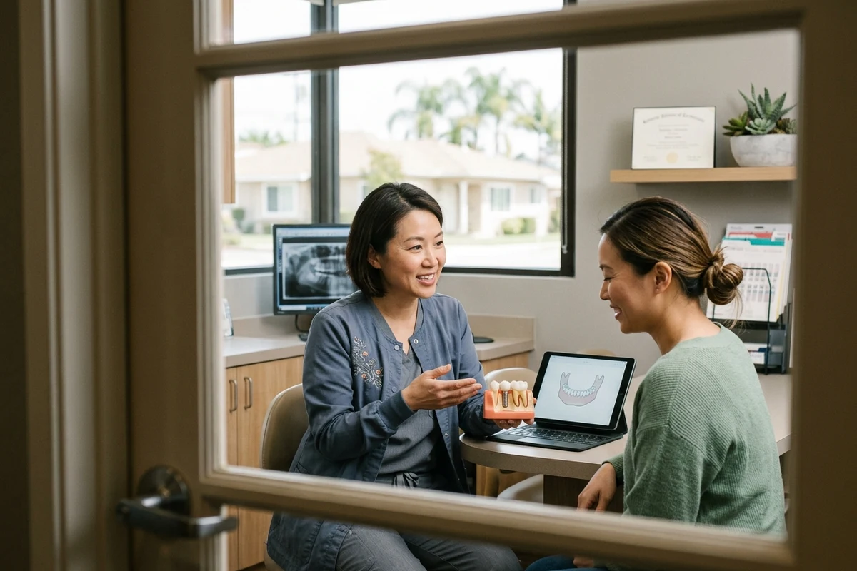 Consulta dental sobre un dentista chino en Chino, CA