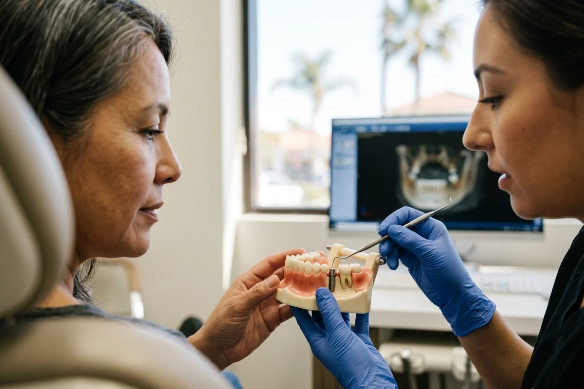 Dental consultation about dental implants Chino CA